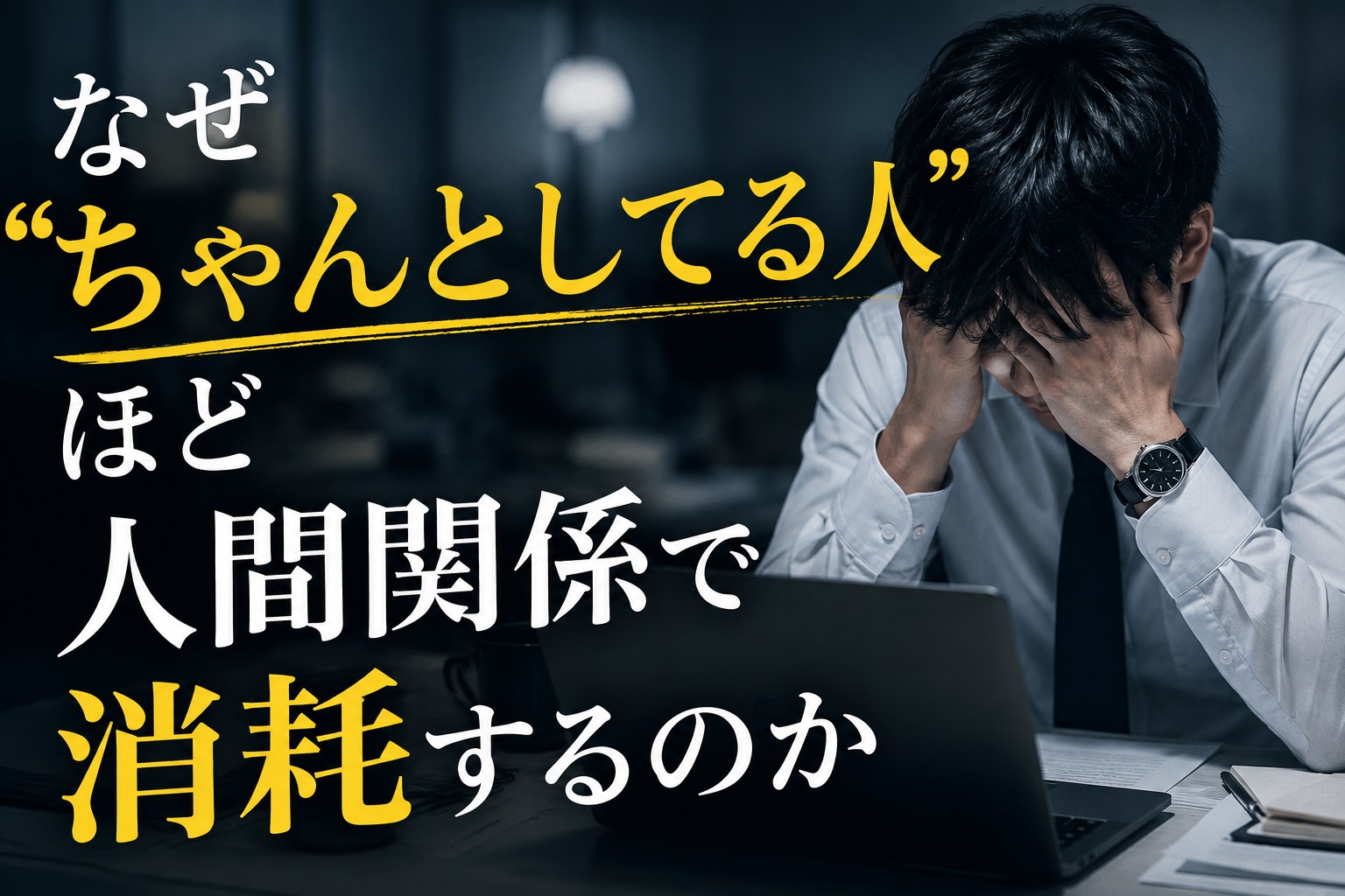 なぜ「ちゃんとしてる人」ほど人間関係で消耗するのか