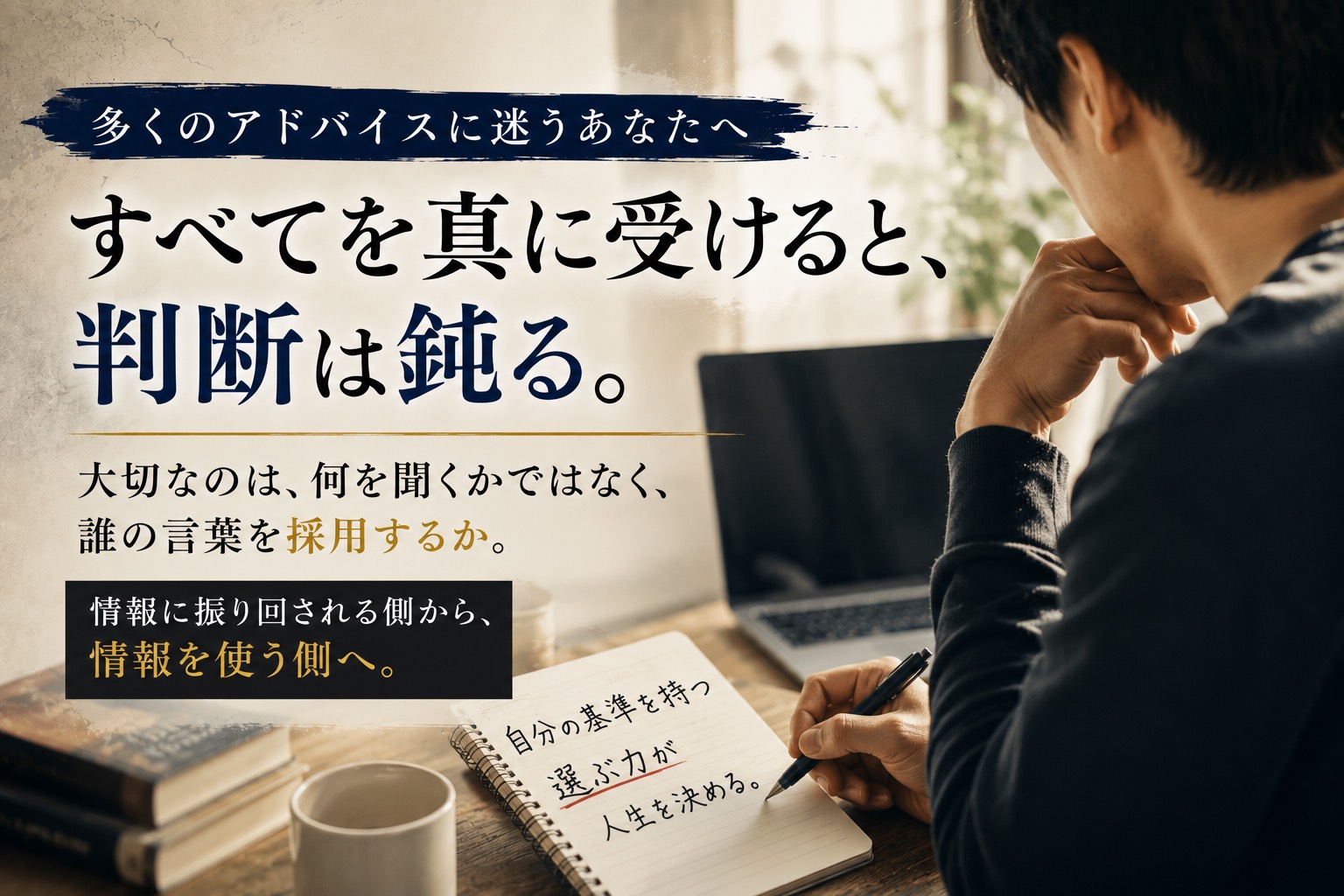 9割のアドバイスは、
真に受けなくていい理由